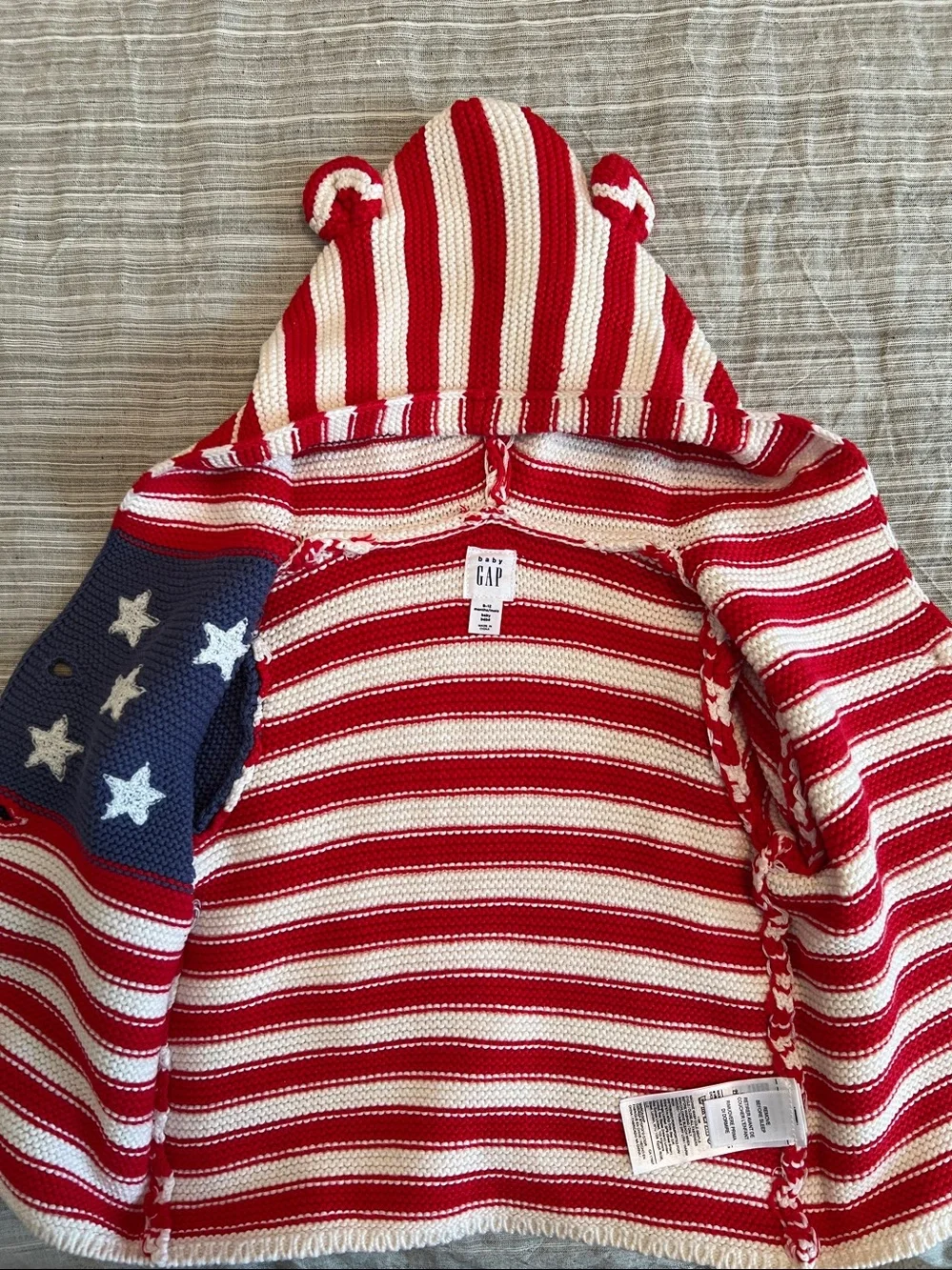 Baby Gap American Flag Sweater 6-12 Months